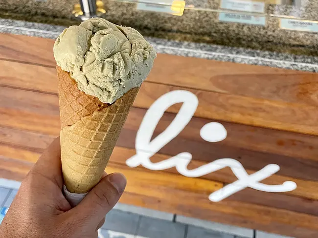Pistachio Waffle Cone at Lix