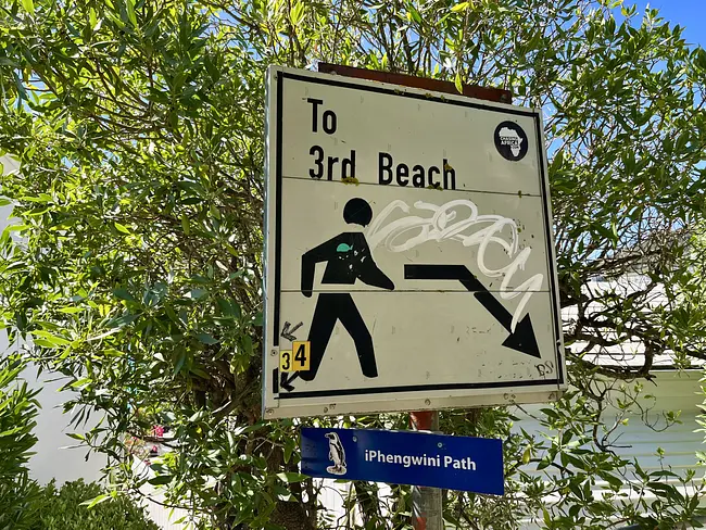 Two Gay Expats - Cape Town, South Africa - Gay Cape Town - Clifton 3rd Gay Beach - Sign