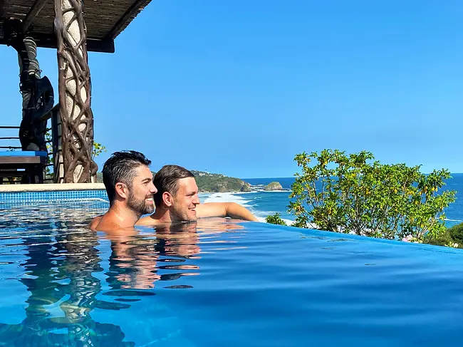 Two Gay Expats - Zipolite, Oaxaca, Mexico - Casa Kalmar Pool