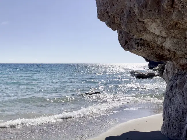 Two Gay Expats - Gay Nude Beaches - Sitges, Spain - Playa del Muerto - Beach Path to Cave