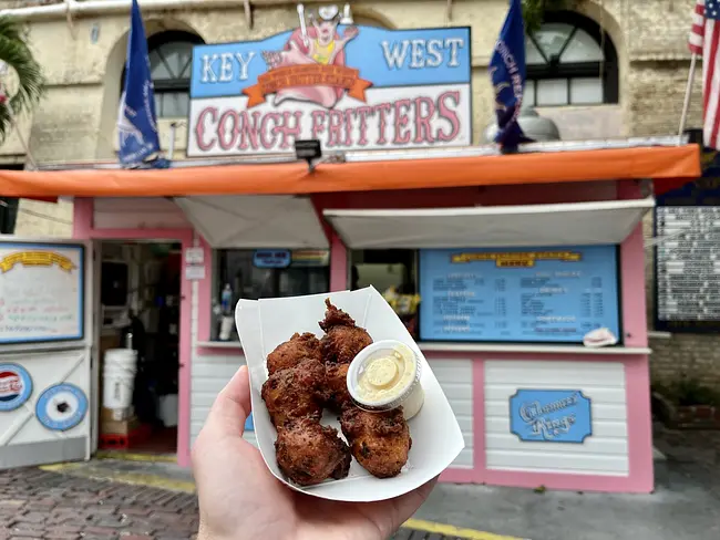 Two Gay Expats - Key West, FL - Conch Fritters - Mallory Square 