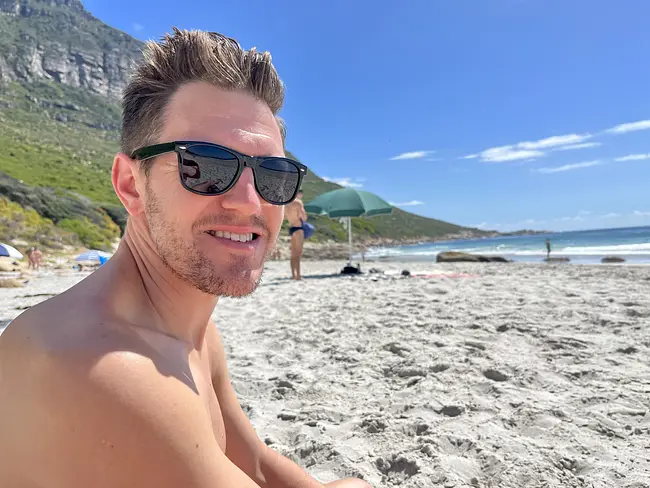 Two Gay Expats - Gay Nude Beaches - Cape Town, South Africa - Sandy Bay Beach - Andy