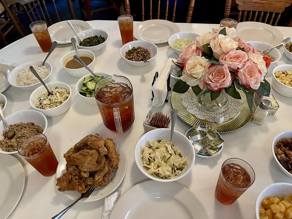 Family-style dining at Mrs. Wilkes' Dining Room