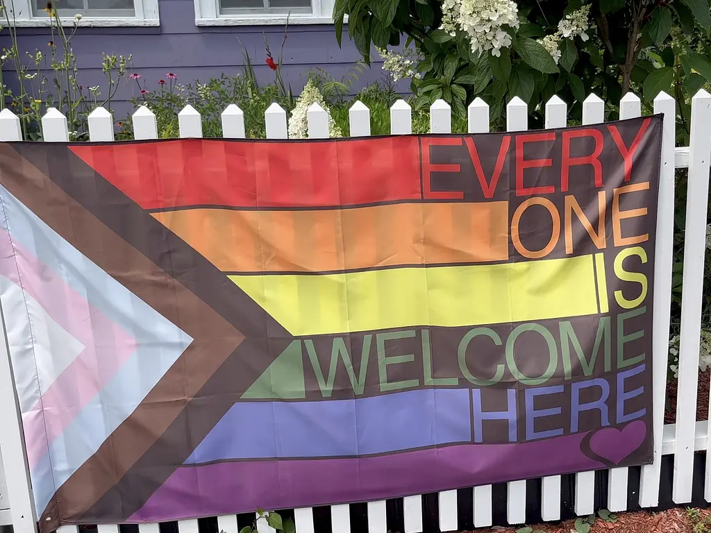 Flag on Commercial Street