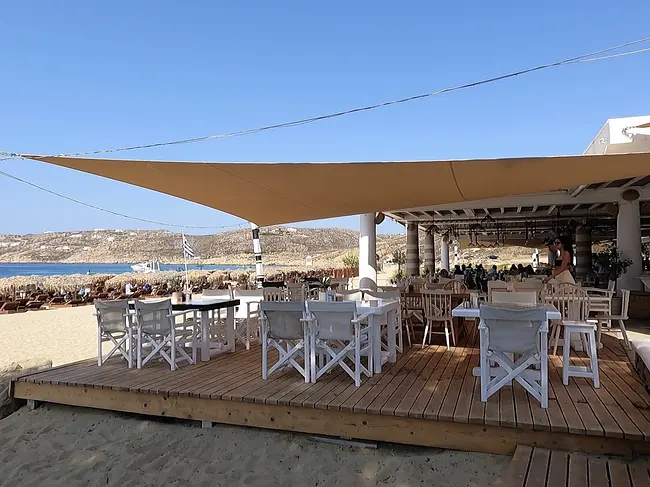 Two Gay Expats - Mykons, Greece - Elia Beach - Taverna