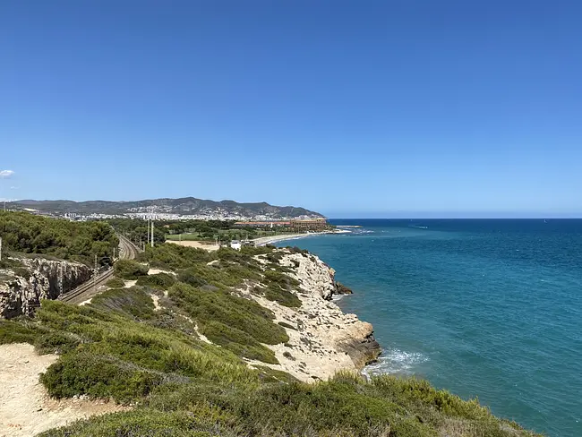 Two Gay Expats - Gay Nude Beaches - Sitges, Spain - Playa del Muerto - View Back to Sitges