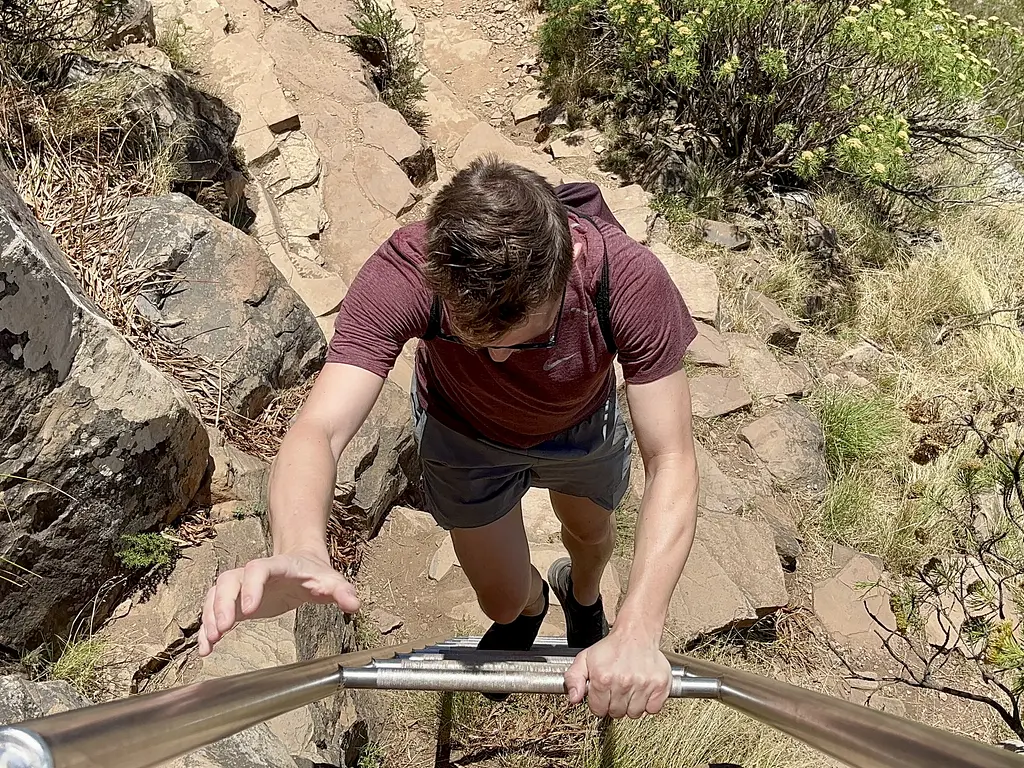 Two Gay Expats - Cape Town, South Africa - Gay Cape Town - Lions Head Hike - Ladders