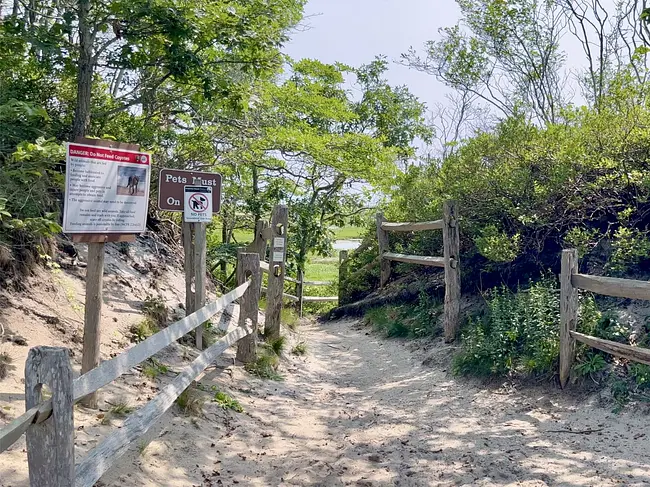 Two Gay Expats - Gay Nude Beaches - Provincetown, Massachusetts, United States - Boy Beach - Entrance Sign