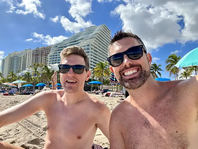 Two Gay Expats - Fort Lauderdale, FL, USA - Sebastian Gay Beach - Andy & Trai