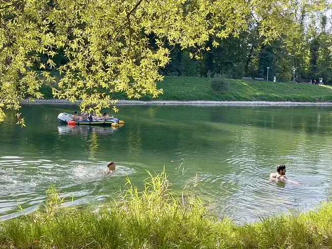 Two Gay Expats - Gay Nude Beaches - Zurich, Switzerland - Werdinsel FKK - Nudist Beach