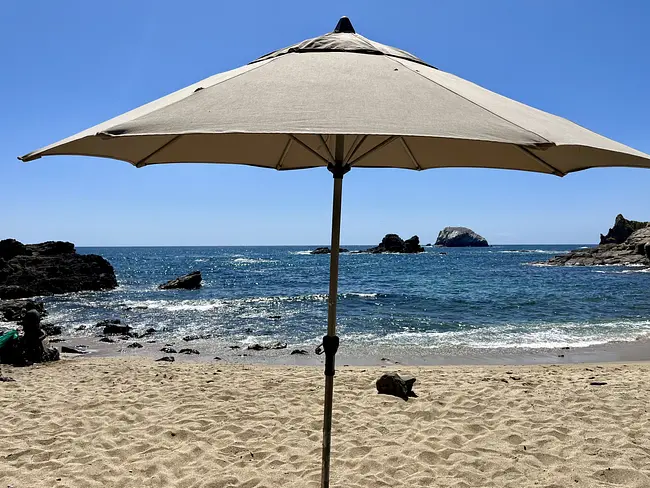 Umbrella on Playa Camarón