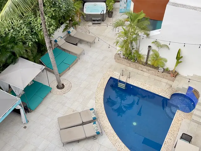 Hotel Guest Pool Area & Hot Tub