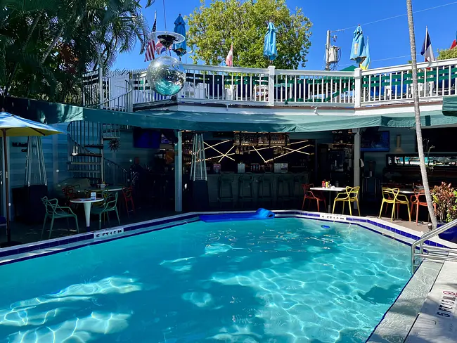 Two Gay Expats - Key West, FL - Island House - Heated Pool - Cafe View